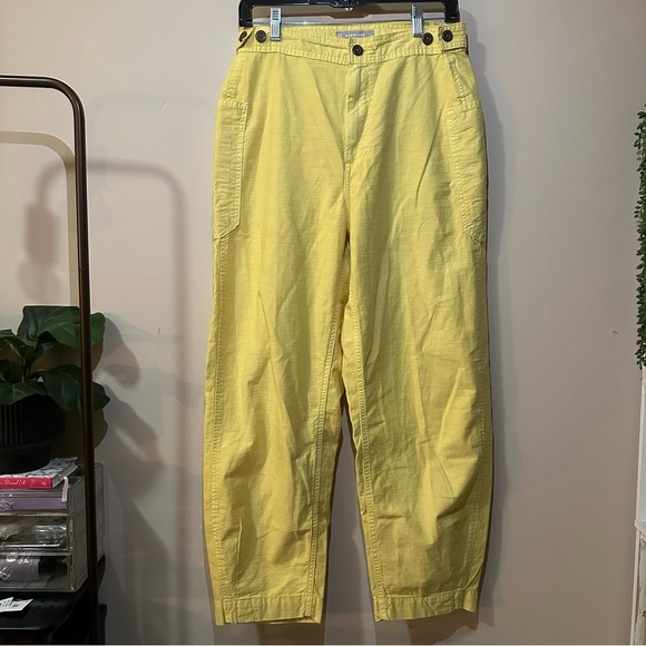 Everlane Yellow Casual Relaxed Fit Back To School Cargo Jogger Pants Size 6 - Picture 2 of 12